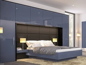Ultragloss Bedroom in Ultragloss Baltic Blue and Ultragloss Black