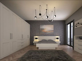 Shaker Bedroom in Matt Dove Grey