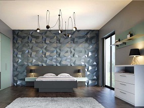 Bedroom in Valore Light Grey (smooth)