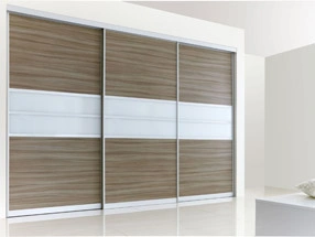Driftwood Board and White Glass Sliding Doors