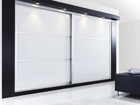White Glass Panel Sliding Doors