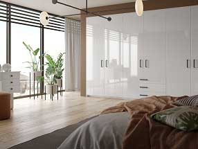 Ultragloss Bedroom in Ultragloss Glacier White