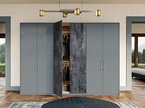 Bedroom in Valore Mood Grey (smooth) and Valore Slatewood Grey