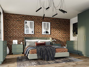 SERICA Bedroom in Serica Matt Sage Green