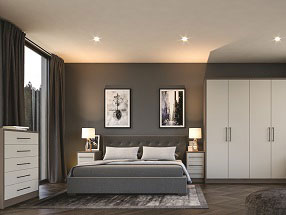 SERICA Bedroom in Serica Matt Taupe and Serica Matt Pebble