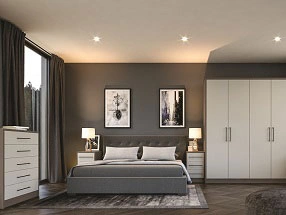 SERICA Bedroom in Serica Matt Taupe and Serica Matt Pebble