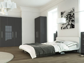 Ultragloss Bedroom in Ultragloss Metallic Anthracite