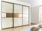 Sliding Doors in Pearl White with Bronze Mirrors
