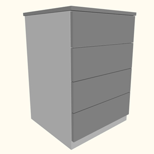 Grey under clearance desk drawers