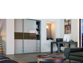 Home Office with Sliding Doors