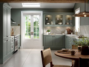 Carlton Kitchen in Matt Sage Green