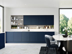 Chelsea Kitchen in Paint Flow Matt Indigo Blue