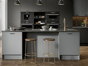 FIRBECK Kitchen in Firbeck Supermatt Dust Grey and Firbeck Supermatt Graphite