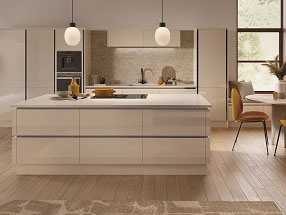 Inrail Venice Kitchen in Hi-Gloss Cream