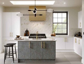 Porcelain Gold Grey and Snow White (Matt)