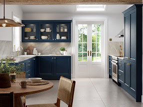 Richmond Kitchen in Paint Flow Matt Indigo Blue