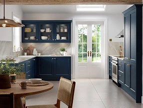 Richmond Kitchen in Paint Flow Matt Indigo Blue