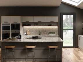 SERICA Kitchen in Serica Matt Taupe and Serica Matt Pebble