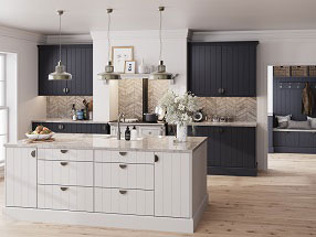 Buxton Kitchen in Supermatt Indigo Blue