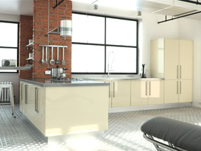 Ultragloss Kitchen in Ultragloss Cream