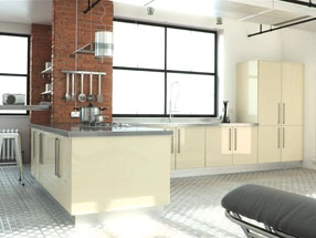 Ultragloss Kitchen in Ultragloss Cream