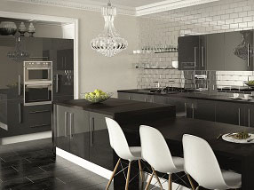 Kitchen in Ultragloss Metallic Anthracite