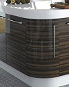 Flat Panel Slab Curved Door - Kitchen