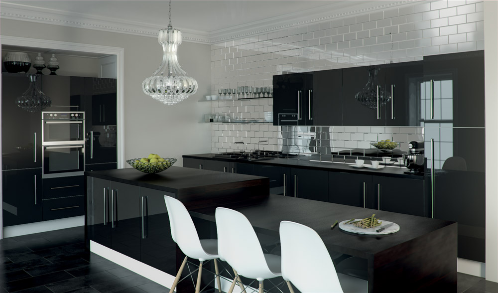 Ultragloss Metallic Anthracite Kitchen Door Custom Made